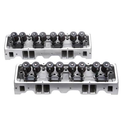 Edelbrock - Edelbrock 5073 70cc E-Street Cylinder Head for Small Block Chevy Pair