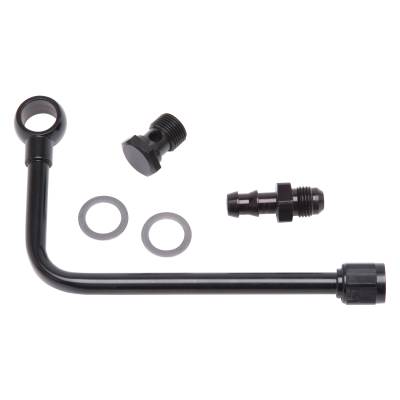 Edelbrock - Edelbrock 81263 Black Steel Fuel Line w/3/8" Barbed End Inlet & w/o Fuel Filter