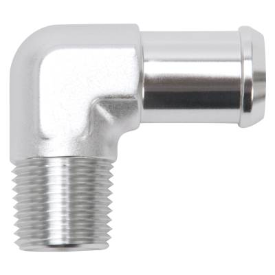 Edelbrock - Edelbrock 8166 Heater Hose End Fitting 90 w/1/2" NPT & 3/4" Barb.