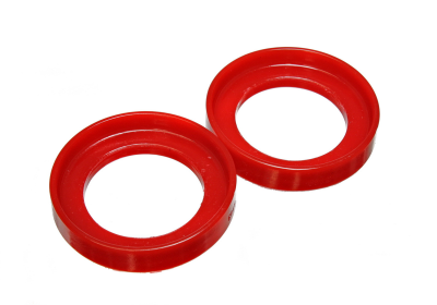 Energy Suspension - Energy Suspension 16.6103R Coil Spring Isolator Set Rear Polyurethane Red