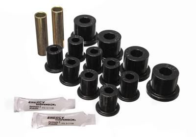 Energy Suspension - Energy Suspension 2.2103G Leaf Spring Bushing Set Polyurethane Black
