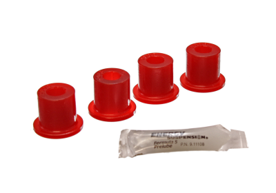 Energy Suspension - Energy Suspension 2.2105R Shackle Bushing Set Front Polyurethane Red
