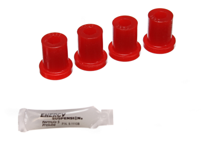 Energy Suspension - Energy Suspension 2.2117R Shackle Bushing Set Rear Polyurethane Red