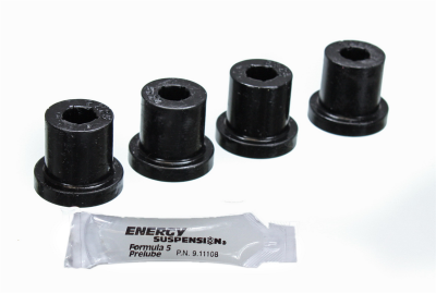 Energy Suspension - Energy Suspension 2.2118G Shackle Bushing Set Front Polyurethane Black
