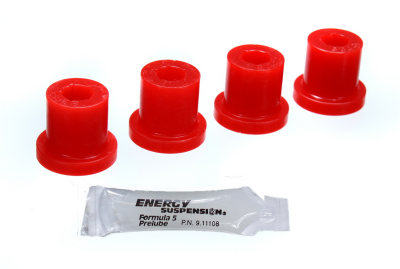 Energy Suspension - Energy Suspension 2.2118R Shackle Bushing Set Front Polyurethane Red