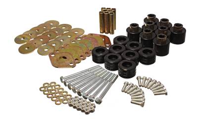 Energy Suspension - Energy Suspension 2.4112G Black Polyurethane Body Mount Set for Jeep