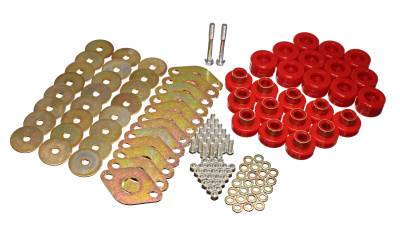 Energy Suspension - Energy Suspension 2.4109R Red Polyurethane Body Mount Set
