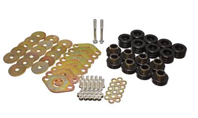 Energy Suspension - Energy Suspension 2.4111G Black Polyurethane Body Mount Set for Jeep
