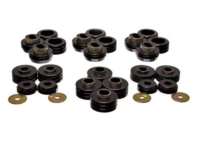 Energy Suspension - Energy Suspension 3.4124G Body Cab Mount Set Polyurethane Black