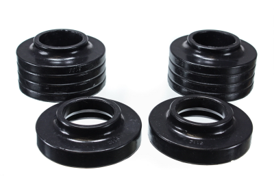 Energy Suspension - Energy Suspension 2.6102G Coil Spring Isolator Set Front/Rear Poly Black
