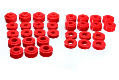 Energy Suspension - Energy Suspension 3.4115R Red Polyurethane Body Mount Set