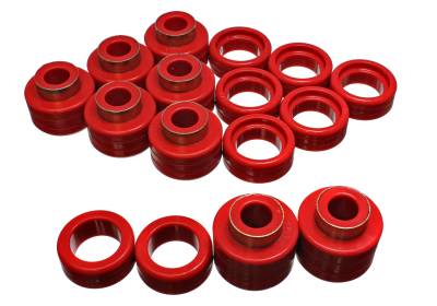 Energy Suspension - Energy Suspension 3.4122R Body Cab Mount Set Polyurethane Red