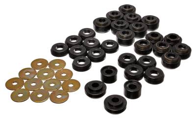 Energy Suspension - Energy Suspension 3.4136G Black Polyurethane Body Mount Set