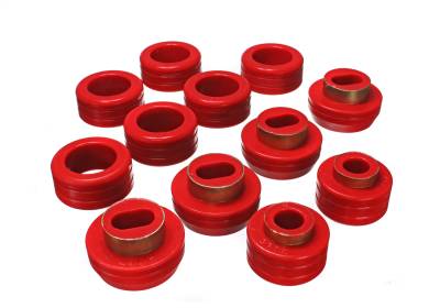 Energy Suspension - Energy Suspension 3.4130R Body Cab Mount Set Polyurethane Red