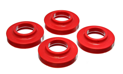 Energy Suspension - Energy Suspension 2.6103R Coil Spring Isolator Set Red for Jeep