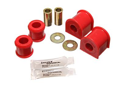 Energy Suspension - Energy Suspension 2.5113R Rear Sway Bar Bushing Set Polyurethane Red