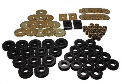 Energy Suspension - Energy Suspension 3.4120G Black Polyurethane Body Mount Set