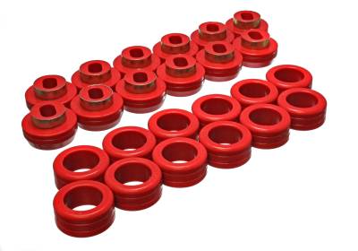 Energy Suspension - Energy Suspension 3.4132R Body Cab Mount Set Polyurethane Red