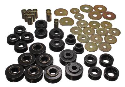 Energy Suspension - Energy Suspension 3.4138G Black Polyurethane Body Mount Set