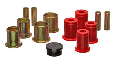 Energy Suspension - Energy Suspension 3.3182R Front Control Arm Bushing Set Polyurethane Red