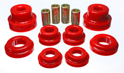 Energy Suspension - Energy Suspension 3.4169R Sub-Frame Bushing Set Rear Polyurethane Red