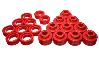 Energy Suspension - Energy Suspension 3.4146R Body Cab Mount Set Polyurethane Red