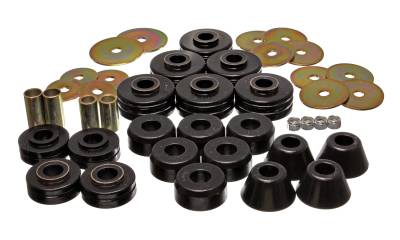 Energy Suspension - Energy Suspension 3.4104G Body Cab Mount Set Polyurethane Black