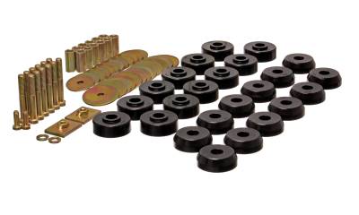 Energy Suspension - Energy Suspension 3.4167G Black Polyurethane Body Mount Set