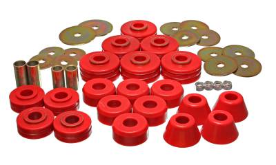 Energy Suspension - Energy Suspension 3.4104R Body Cab Mount Set Polyurethane Red