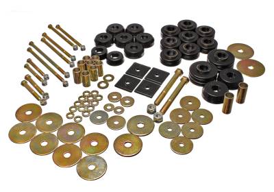 Energy Suspension - Energy Suspension 3.4149G Black Polyurethane Body Mount Set
