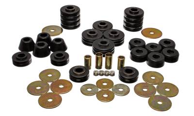 Energy Suspension - Energy Suspension 3.4105G Body Cab Mount Set Polyurethane Black