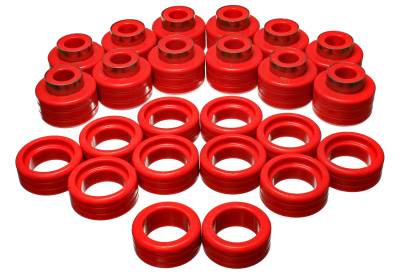 Energy Suspension - Energy Suspension 3.4148R Polyurethane Body Mount Set for GM