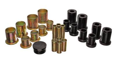 Energy Suspension - Energy Suspension 3.3178G Control Arm Bushing Set Front Polyurethane Black