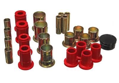 Energy Suspension - Energy Suspension 3.3102R Red Polyurethane Control Arm Bushing Set