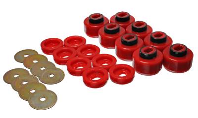 Energy Suspension - Energy Suspension 3.4150R Body Cab Mount Set Polyurethane Red