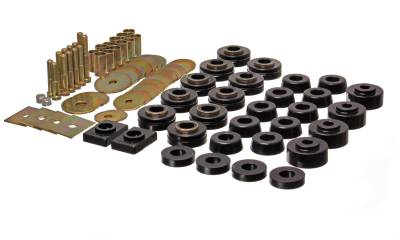 Energy Suspension - Energy Suspension 3.4160G Black Polyurethane Body Mount Set