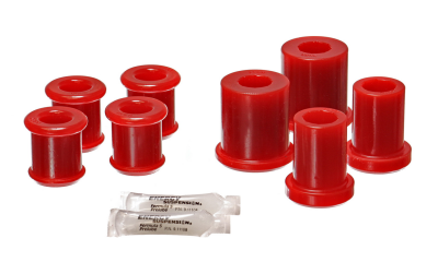 Energy Suspension - Energy Suspension 3.3176R Control Arm Bushing Set Front Polyurethane Red