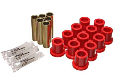 Energy Suspension - Energy Suspension 4.2113R Leaf Spring Bushing Set Polyurethane Red