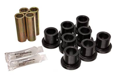 Energy Suspension - Energy Suspension 4.2107G Leaf Spring Bushing Set Polyurethane Black