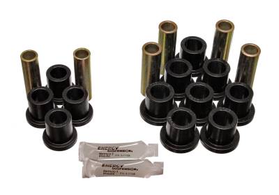 Energy Suspension - Energy Suspension 4.2102G Leaf Spring Bushing Set Polyurethane Black
