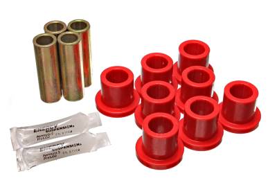 Energy Suspension - Energy Suspension 4.2107R Leaf Spring Bushing Set Polyurethane Red