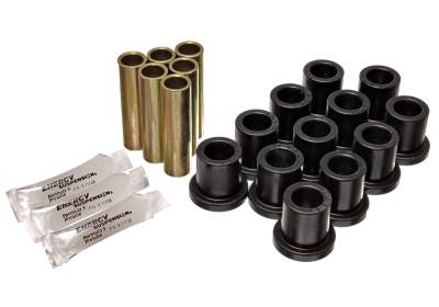 Energy Suspension - Energy Suspension 4.2113G Leaf Spring Bushing Set Polyurethane Black