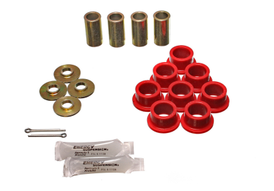 Energy Suspension - Energy Suspension 3.7101R Rear Strut Rod Bushing Set Polyurethane Red