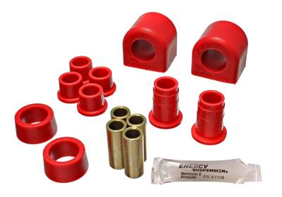Energy Suspension - Energy Suspension 3.5155R Sway Bar Bushing Set Front Polyurethane Red