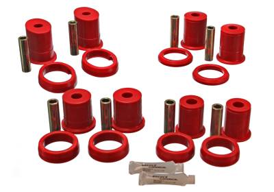 Energy Suspension - Energy Suspension 4.3115R Control Arm Bushing Set Rear Polyurethane Red