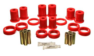 Energy Suspension - Energy Suspension 4.3114R Control Arm Bushing Set Rear Polyurethane Red