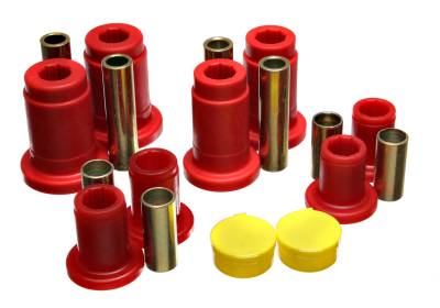 Energy Suspension - Energy Suspension 4.3150R Control Arm Bushing Set Front Polyurethane Red