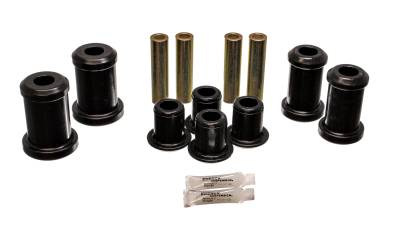 Energy Suspension - Energy Suspension 4.3145G Control Arm Bushing Set Front Polyurethane Black