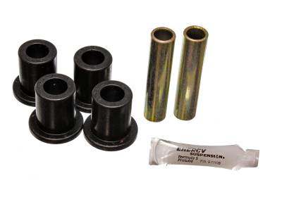 Energy Suspension - Energy Suspension 4.2130G Leaf Spring Bushing Set Front Polyurethane Black