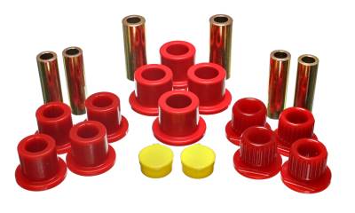 Energy Suspension - Energy Suspension 4.2149R Leaf Spring Bushing Set Polyurethane Red